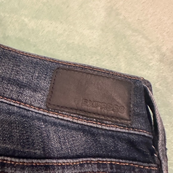 Express Dark Blue Distressed Boot cut Jeans - Picture 4 of 16